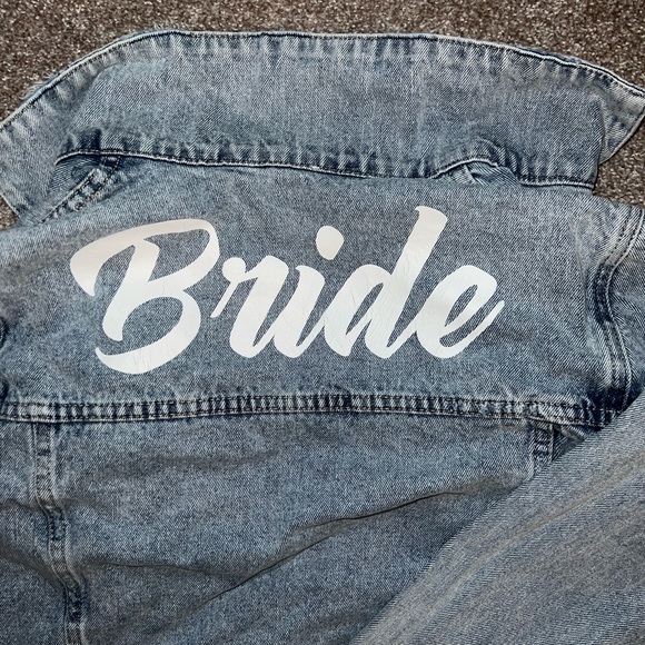 Show Me Your Mumu Dover Denim Jean Bride Jacket Oversized Bachelorette XS - Picture 3 of 6